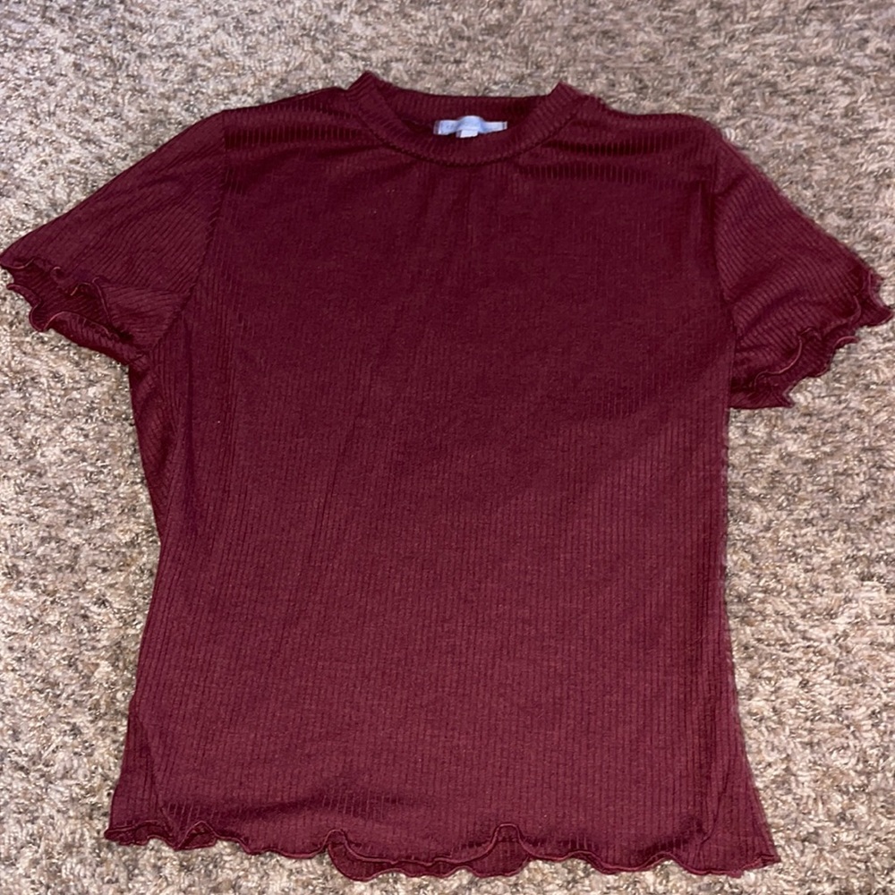 Maroon Fitted Shirt